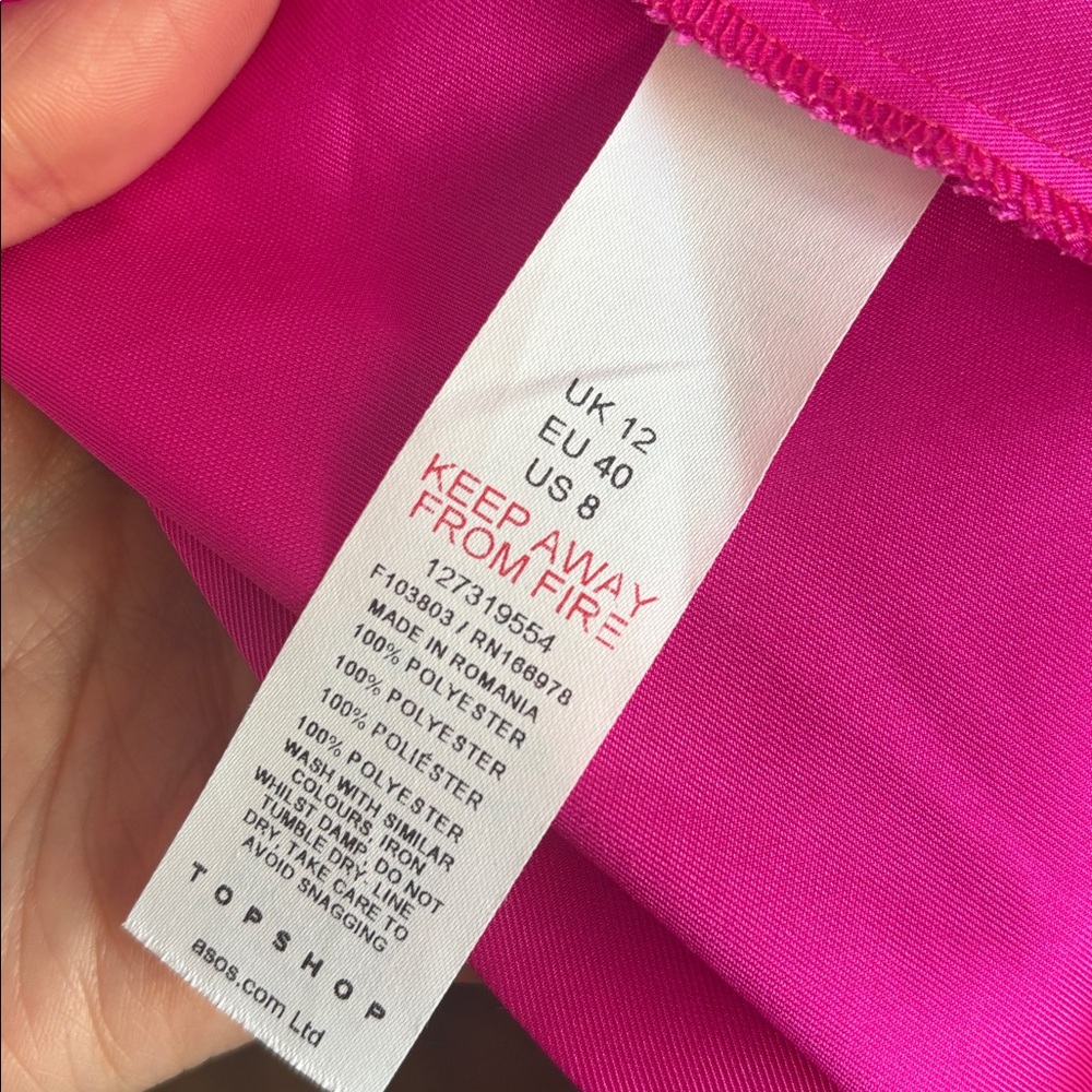 Topshop Fuchsia High Low Dress - Picture 7 of 7